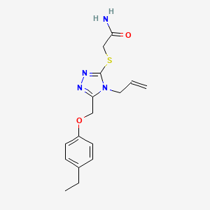 molecular formula C16H20N4O2S B5414059 2-({4-ALLYL-5-[(4-ETHYLPHENOXY)METHYL]-4H-1,2,4-TRIAZOL-3-YL}SULFANYL)ACETAMIDE 