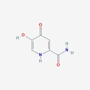 molecular formula C6H6N2O3 B054142 5-hydroxy-4-oxo-1H-pyridine-2-carboxamide CAS No. 112334-81-3