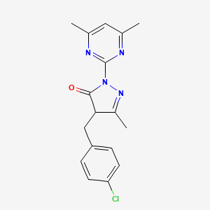 4-(4-chlorobenzyl)-2-(4,6-dimethyl-2-pyrimidinyl)-5-methyl-2,4-dihydro-3H-pyrazol-3-one