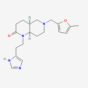 (4aS*,8aR*)-1-[2-(1H-imidazol-4-yl)ethyl]-6-[(5-methyl-2-furyl)methyl]octahydro-1,6-naphthyridin-2(1H)-one