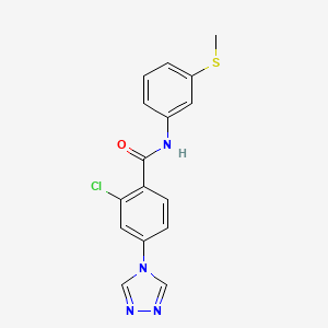 2-chloro-N-(3-methylsulfanylphenyl)-4-(1,2,4-triazol-4-yl)benzamide