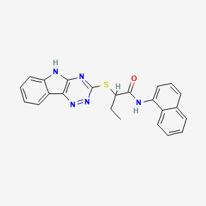 N~1~-(1-NAPHTHYL)-2-(5H-[1,2,4]TRIAZINO[5,6-B]INDOL-3-YLSULFANYL)BUTANAMIDE