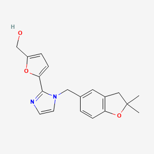 (5-{1-[(2,2-dimethyl-2,3-dihydro-1-benzofuran-5-yl)methyl]-1H-imidazol-2-yl}-2-furyl)methanol