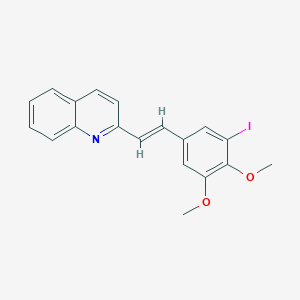 2-[2-(3-iodo-4,5-dimethoxyphenyl)vinyl]quinoline