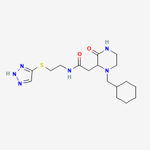 2-[1-(cyclohexylmethyl)-3-oxo-2-piperazinyl]-N-[2-(1H-1,2,3-triazol-5-ylthio)ethyl]acetamide