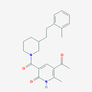 5-acetyl-6-methyl-3-({3-[2-(2-methylphenyl)ethyl]-1-piperidinyl}carbonyl)-2(1H)-pyridinone