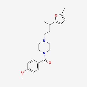 1-(4-methoxybenzoyl)-4-[3-(5-methyl-2-furyl)butyl]piperazine