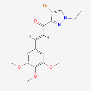 (E)-1-(4-BROMO-1-ETHYL-1H-PYRAZOL-3-YL)-3-(3,4,5-TRIMETHOXYPHENYL)-2-PROPEN-1-ONE