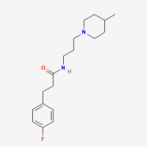 3-(4-fluorophenyl)-N-[3-(4-methyl-1-piperidinyl)propyl]propanamide