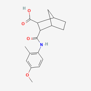 3-[(4-Methoxy-2-methylphenyl)carbamoyl]bicyclo[2.2.1]heptane-2-carboxylic acid