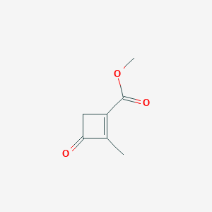 molecular formula C7H8O3 B054150 Methyl 2-methyl-3-oxocyclobutene-1-carboxylate CAS No. 112139-53-4