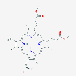 molecular formula C36H36F2N4O4 B054156 Methyl 3-[8-(2,2-difluoroethenyl)-13-ethenyl-18-(3-methoxy-3-oxopropyl)-3,7,12,17-tetramethyl-22,23-dihydroporphyrin-2-yl]propanoate CAS No. 123386-99-2