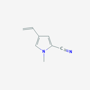 molecular formula C8H8N2 B054175 4-Ethenyl-1-methylpyrrole-2-carbonitrile CAS No. 119580-84-6