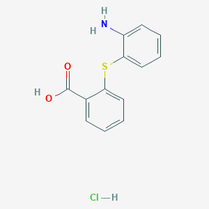 molecular formula C13H12ClNO2S B054179 2-[(2-Aminophenyl)thio]benzoic acid hydrochloride CAS No. 114724-41-3