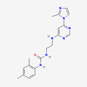 N-(2,4-dimethylphenyl)-N'-(2-{[6-(2-methyl-1H-imidazol-1-yl)-4-pyrimidinyl]amino}ethyl)urea