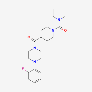 N,N-diethyl-4-{[4-(2-fluorophenyl)-1-piperazinyl]carbonyl}-1-piperidinecarboxamide