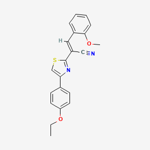 2-[4-(4-ethoxyphenyl)-1,3-thiazol-2-yl]-3-(2-methoxyphenyl)acrylonitrile