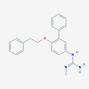 molecular formula C22H23N3O B541900 N-Methyl-N''-(6-phenethyloxy-biphenyl-3-yl)-guanidine 