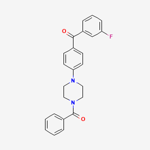 [4-(4-benzoyl-1-piperazinyl)phenyl](3-fluorophenyl)methanone