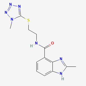 2-methyl-N-{2-[(1-methyl-1H-tetrazol-5-yl)thio]ethyl}-1H-benzimidazole-4-carboxamide