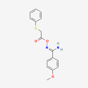 4-methoxy-N'-{[(phenylthio)acetyl]oxy}benzenecarboximidamide