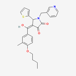 4-(4-butoxy-3-methylbenzoyl)-3-hydroxy-1-(3-pyridinylmethyl)-5-(2-thienyl)-1,5-dihydro-2H-pyrrol-2-one