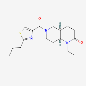 molecular formula C18H27N3O2S B5419351 (4aS*,8aR*)-1-propyl-6-[(2-propyl-1,3-thiazol-4-yl)carbonyl]octahydro-1,6-naphthyridin-2(1H)-one 