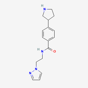 N-[2-(1H-pyrazol-1-yl)ethyl]-4-(3-pyrrolidinyl)benzamide hydrochloride