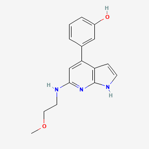 3-{6-[(2-methoxyethyl)amino]-1H-pyrrolo[2,3-b]pyridin-4-yl}phenol