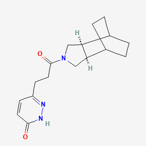 molecular formula C17H23N3O2 B5419698 6-{3-[(1R*,2R*,6S*,7S*)-4-azatricyclo[5.2.2.0~2,6~]undec-4-yl]-3-oxopropyl}-3(2H)-pyridazinone 