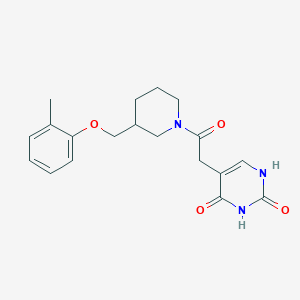 5-(2-{3-[(2-methylphenoxy)methyl]piperidin-1-yl}-2-oxoethyl)pyrimidine-2,4(1H,3H)-dione