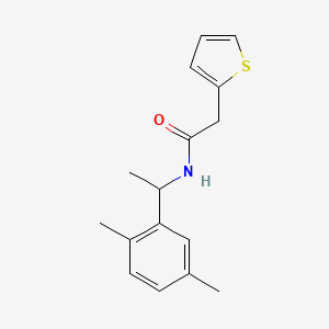 molecular formula C16H19NOS B5419725 N-[1-(2,5-dimethylphenyl)ethyl]-2-(2-thienyl)acetamide 