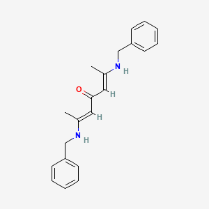 molecular formula C21H24N2O B5419775 2,6-bis(benzylamino)hepta-2,5-dien-4-one 