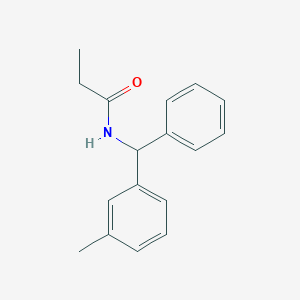 N-[(3-methylphenyl)(phenyl)methyl]propanamide