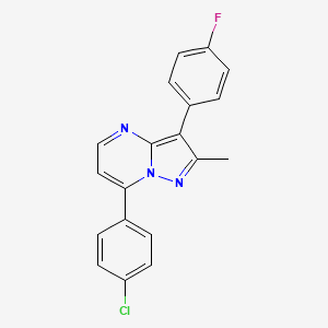 7-(4-chlorophenyl)-3-(4-fluorophenyl)-2-methylpyrazolo[1,5-a]pyrimidine