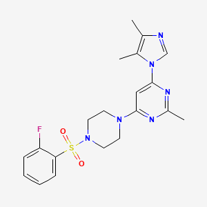 4-(4,5-dimethyl-1H-imidazol-1-yl)-6-{4-[(2-fluorophenyl)sulfonyl]-1-piperazinyl}-2-methylpyrimidine