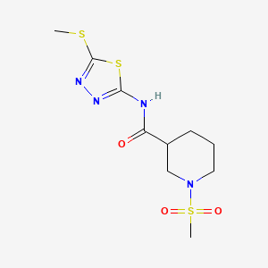 1-(methylsulfonyl)-N-[5-(methylthio)-1,3,4-thiadiazol-2-yl]-3-piperidinecarboxamide