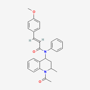 molecular formula C28H28N2O3 B5419811 N-(1-acetyl-2-methyl-1,2,3,4-tetrahydro-4-quinolinyl)-3-(4-methoxyphenyl)-N-phenylacrylamide 