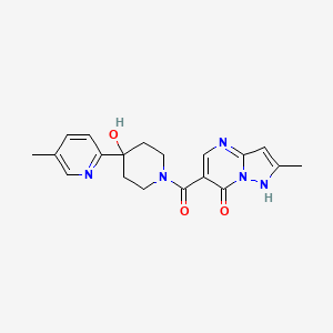 6-{[4-hydroxy-4-(5-methylpyridin-2-yl)piperidin-1-yl]carbonyl}-2-methylpyrazolo[1,5-a]pyrimidin-7(4H)-one