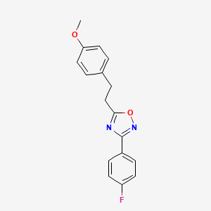 molecular formula C17H15FN2O2 B5419857 3-(4-fluorophenyl)-5-[2-(4-methoxyphenyl)ethyl]-1,2,4-oxadiazole 