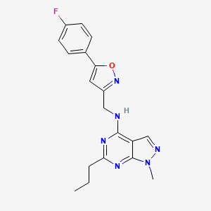 N-{[5-(4-fluorophenyl)-3-isoxazolyl]methyl}-1-methyl-6-propyl-1H-pyrazolo[3,4-d]pyrimidin-4-amine