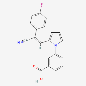 molecular formula C20H13FN2O2 B5419867 3-{2-[2-cyano-2-(4-fluorophenyl)vinyl]-1H-pyrrol-1-yl}benzoic acid 