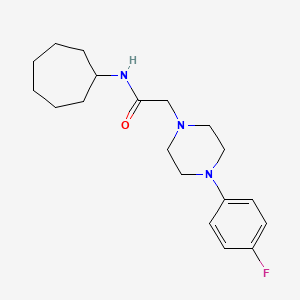 N-cycloheptyl-2-[4-(4-fluorophenyl)-1-piperazinyl]acetamide