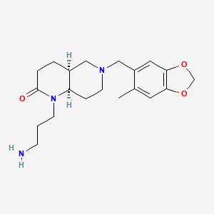 rel-(4aS,8aR)-1-(3-aminopropyl)-6-[(6-methyl-1,3-benzodioxol-5-yl)methyl]octahydro-1,6-naphthyridin-2(1H)-one dihydrochloride