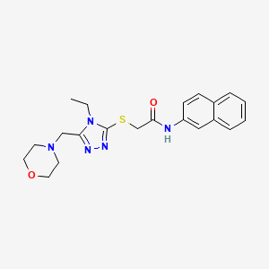 2-{[4-ethyl-5-(morpholin-4-ylmethyl)-4H-1,2,4-triazol-3-yl]thio}-N-2-naphthylacetamide