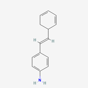 4-[(E)-2-cyclohexa-2,4-dien-1-ylethenyl]aniline