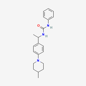 1-{1-[4-(4-Methylpiperidin-1-yl)phenyl]ethyl}-3-phenylurea