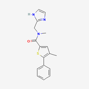 N-(1H-imidazol-2-ylmethyl)-N,4-dimethyl-5-phenylthiophene-2-carboxamide