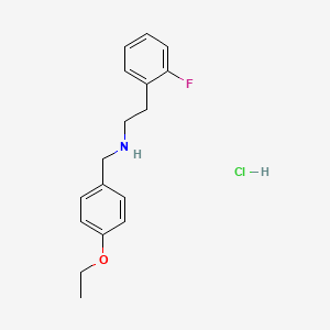 N-[(4-ethoxyphenyl)methyl]-2-(2-fluorophenyl)ethanamine;hydrochloride