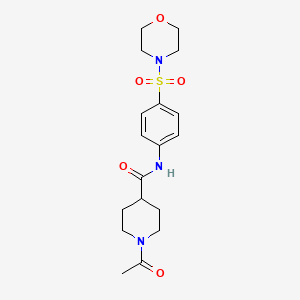 1-acetyl-N-[4-(morpholin-4-ylsulfonyl)phenyl]piperidine-4-carboxamide